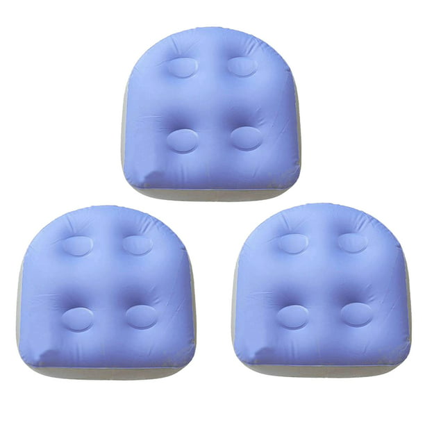 3Pcs Anti-skid Spa Booster Seat Soft Comfly Hot Tub Pillow with Suction Cup